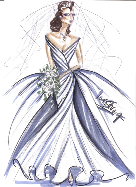 the royal wedding dress designer. Ian Stuart Wedding Dress for